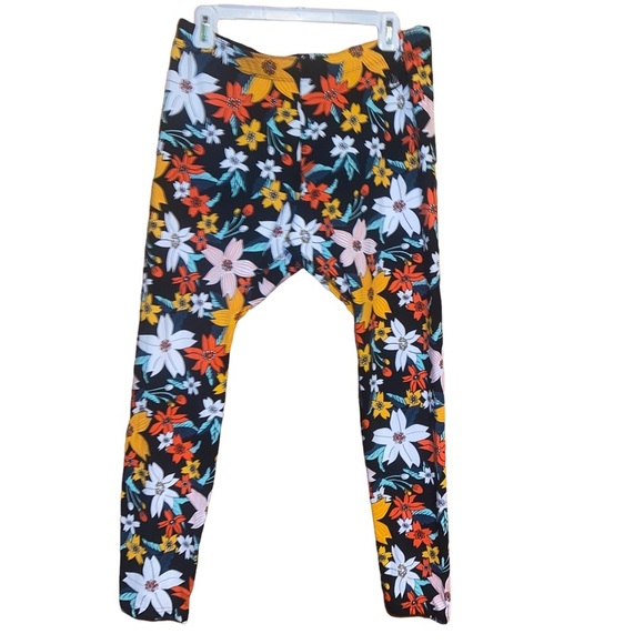 NIKE Leg-A-See Hawaiian Floral Active Leggings Workout Running Athleisure XL - Picture 1 of 3